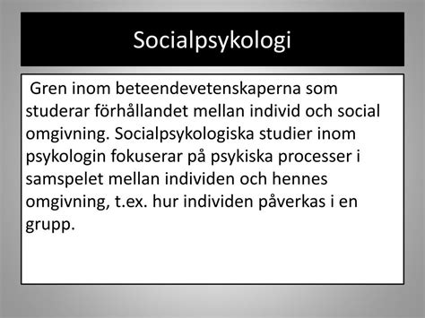 Socialpsykologiska perspektivet